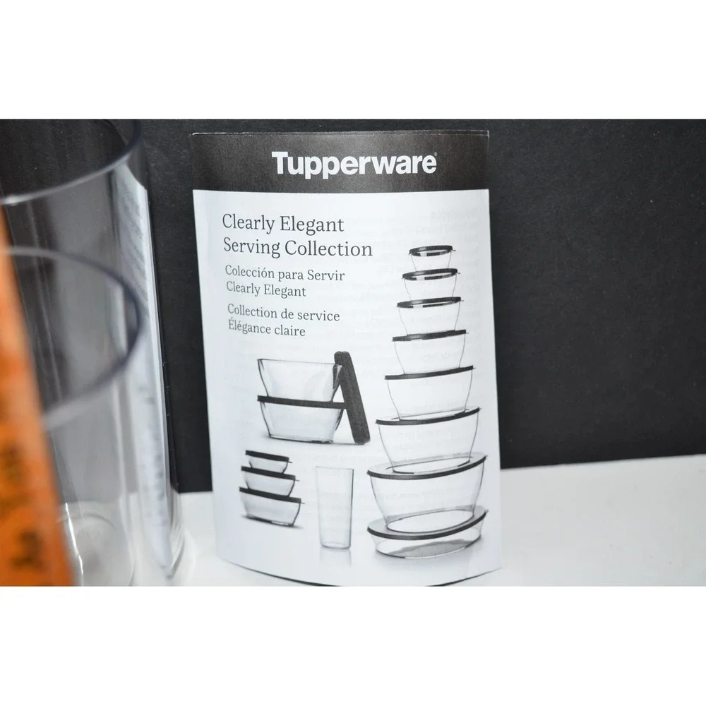 4 New Tupperware Clearly Elegant Tumbler Set Sheer acrylic Plastic set
